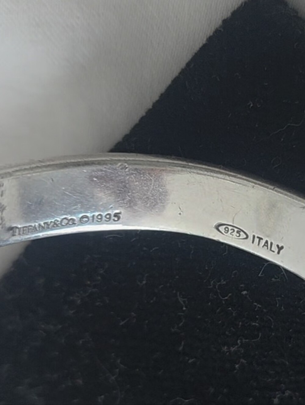 1995 Tiffany &Co Italy Sterling Silver 925 Roman Numerals Bracelet Cuff. 5.5" - Picture 11 of 11